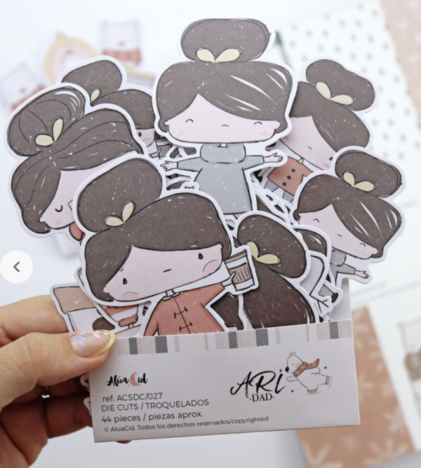 Ari troquelados ilustracion set Alua Cid